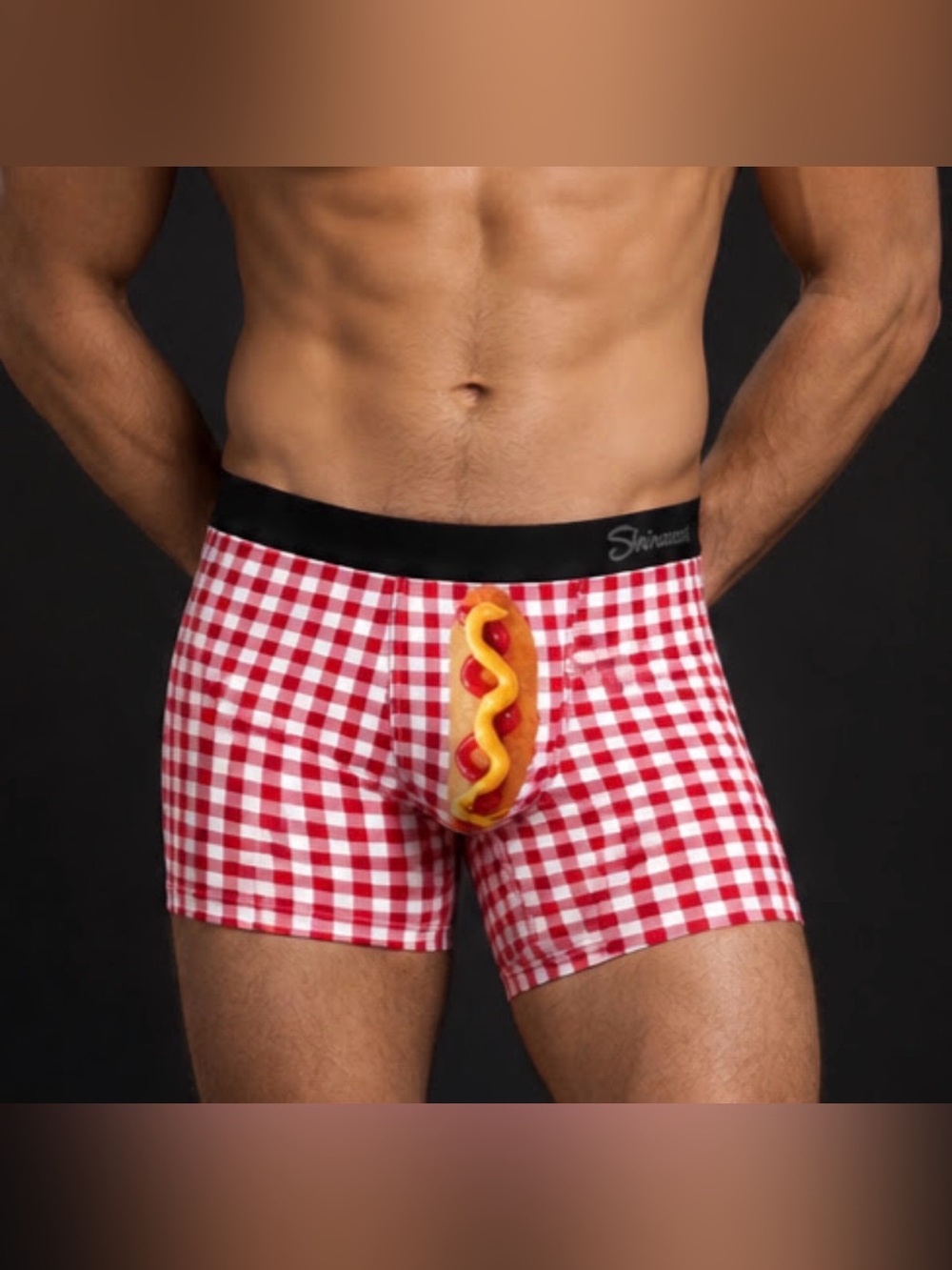 Shinesty The Coney Islands Hot Dog Ball Hammock Boxer Briefs Men L NWT